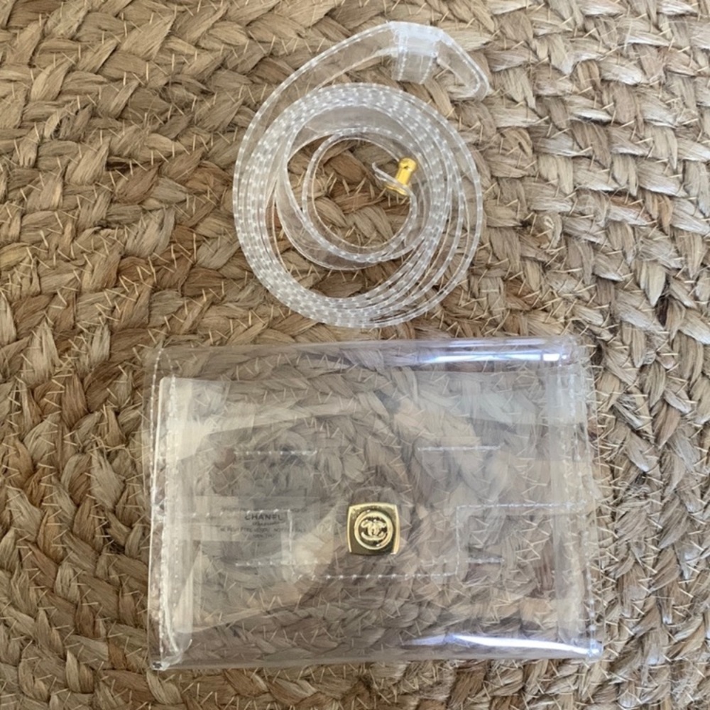 Chanel credit card clear waist bag AUTHENTIC! Compared to $2,500